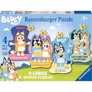 Image of Ravensburger Bluey 4 Large Jigsaw Puzzles - 10, 12, 14 & 16 Pieces