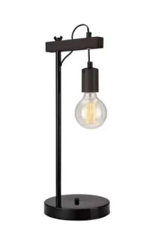 Image of Leon Industrial Table Lamp Wenge, 1x E27