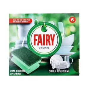 Image of Fairy Green Original Grooved Sponge Scourer, One Size