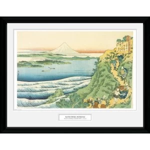 Image of Hokusai Travelers Climbing a Mountain 12" x 16" Collector Print