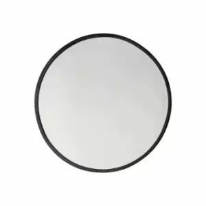 Image of Crossland Grove Biggins Round Black Wall Mirror - 600 x 600mm