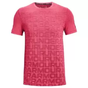 Image of Under Armour Wordmark T Shirt Mens - Pink