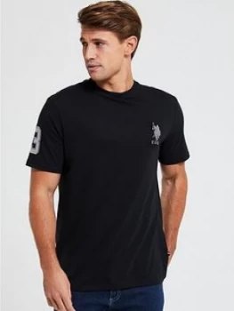 Image of U.S. Polo Assn. Large Dhm T-Shirt - Black, Size S, Men