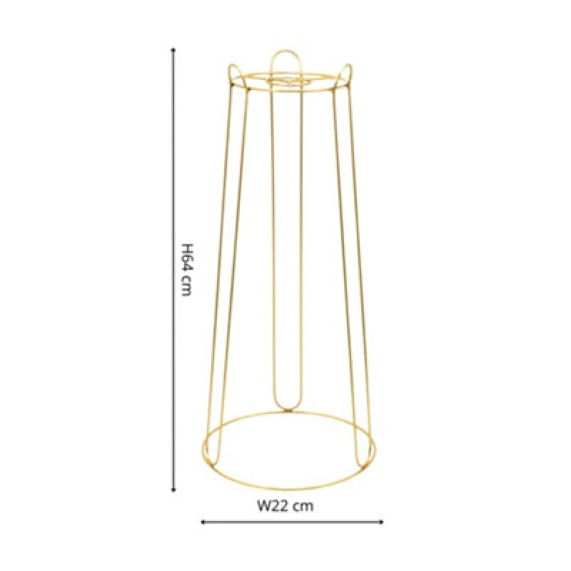 Image of Ivyline Saluzzo Gold Plant Stand H64Cm D22Cm