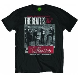 Image of The Beatles Star Club Black Mens T Shirt Size: Medium