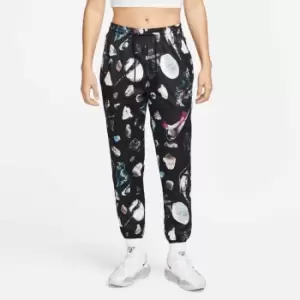 Image of Nike W Dri-Fit Standard Issue All Over Print Pants, Black/White, Female, Track Pants, DQ6905-010