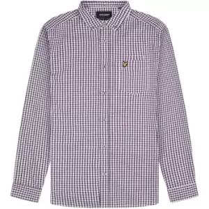 Image of Lyle and Scott Long Sleeve Gingham Shirt - Red