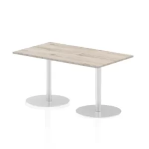 Image of Italia Poseur Table Rectangle 1400/800 Top 725 High Grey Oak