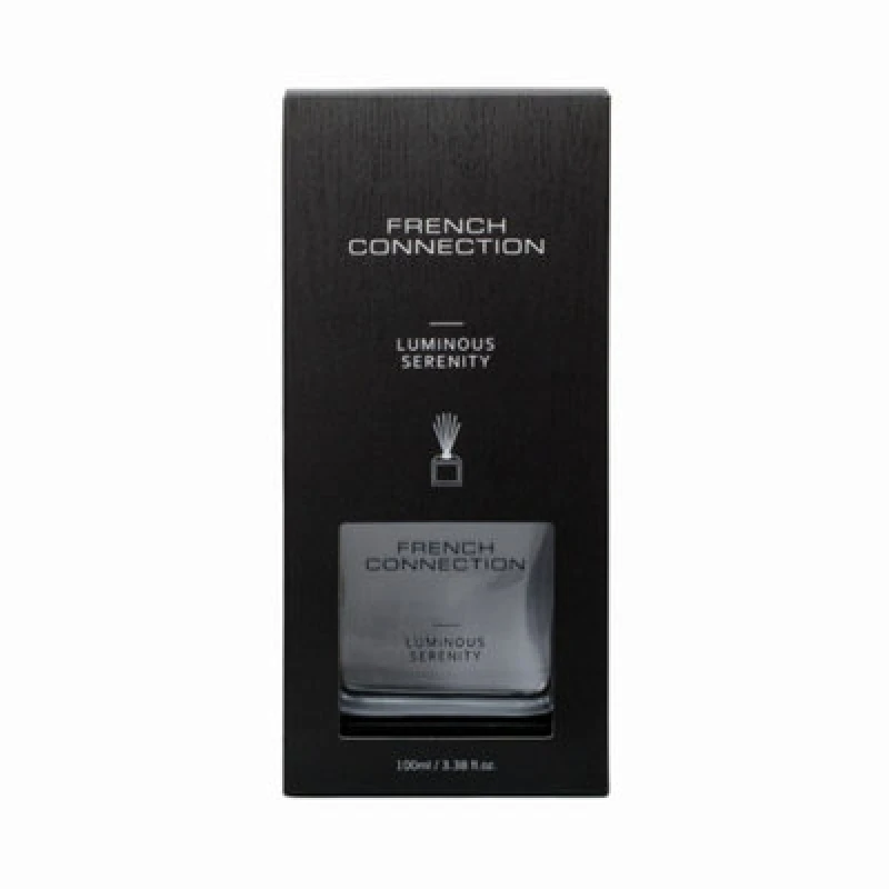 Image of French Connection French Connection Luminous Serenity Reed Diffuser 100ml Black Wooden Surround Black 100ml Unisex 5056791600221
