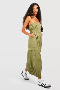 Image of Bandeau Utility Midaxi Dress