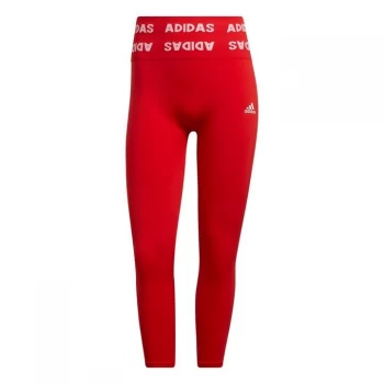 Image of adidas Training Aeroknit 7/8 High-Rise Tights Womens - Vivid Red