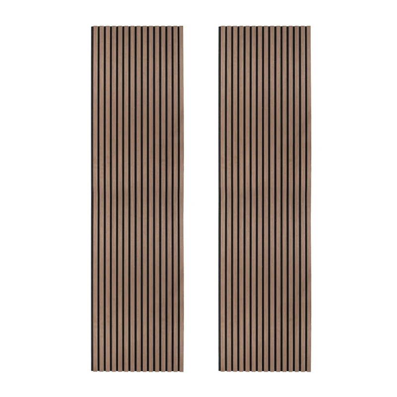 Image of Monstershop Acoustic Slat Wall Panels x 2 - Dark Walnut in Brown Brown Unisex