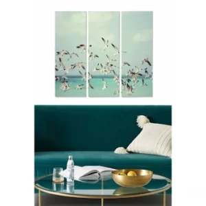 Image of MDF815304 Multicolor Decorative MDF Painting (3 Pieces)