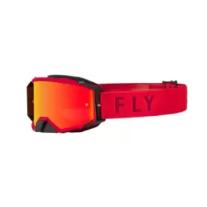 Image of FLY Racing Zone Pro Goggle Red W Red Mirror Amber Lens