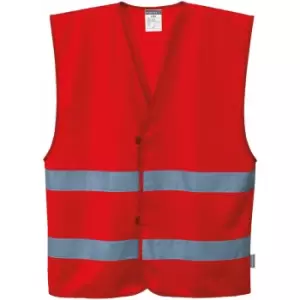 Image of F474 - Red Sz L/XL Hi-Vis Iona Safety Vest Visibility Reflective - Red - Portwest