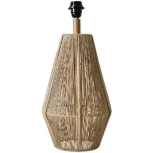 Image of Large Natural Table Lamp Base Rattan Rope Design Light
