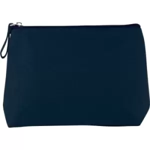 Image of Kimood - Cotton Canvas Toiletry Bag (One Size) (Midnight Blue)