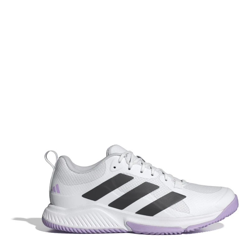 Image of adidas Womens Court Team Indoor Netball Shoes White/Black female 4 (36.7)