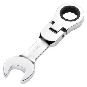 Image of Draper HI-TORQ Metric Stubby Flexible Head Ratchet Combination Spanner, 16mm