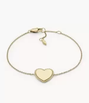 Image of Fossil Women Drew Gold-Tone Stainless Steel Station Bracelet