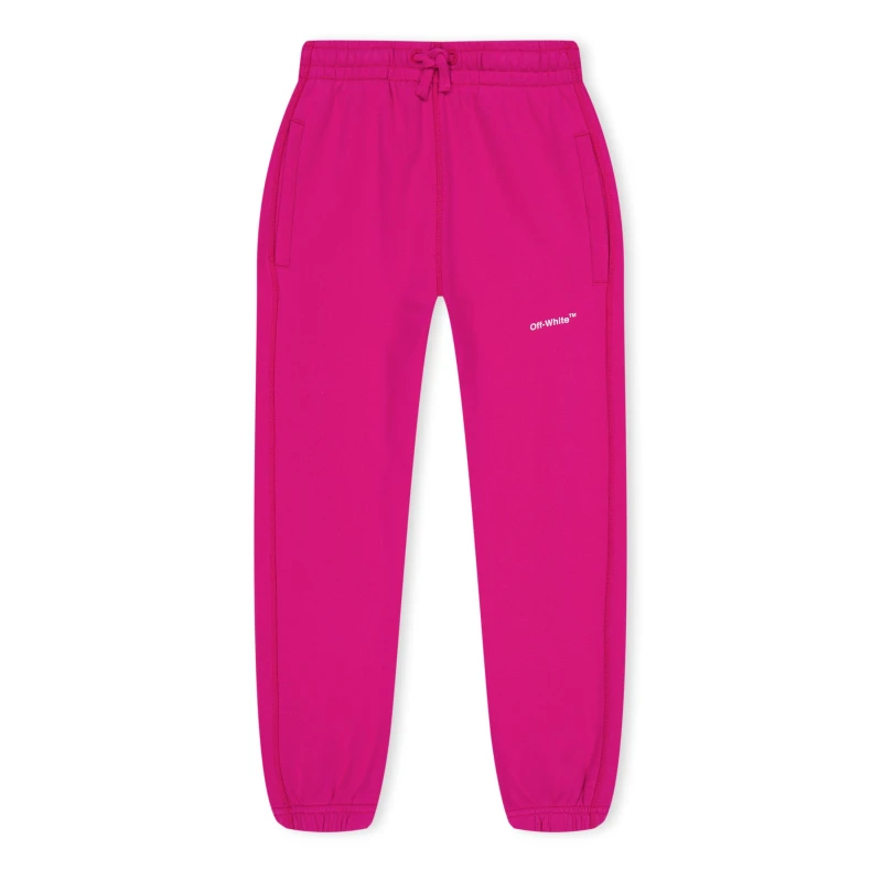 Image of Off White Kids Sweatshirt with Closed Hem Fleece Sweatpants Fuchsia/White female 10Y