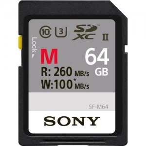 Image of Sony 64GB 260MBs M Series UHS II SDXC Memory Card U3