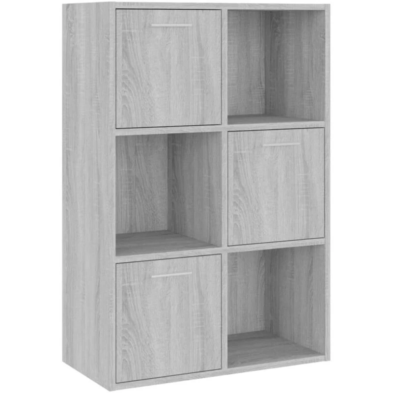 Image of VIDAXL Storage Cabinet Grey Sonoma 60x29.5x90cm Vidaxl 8720286954379