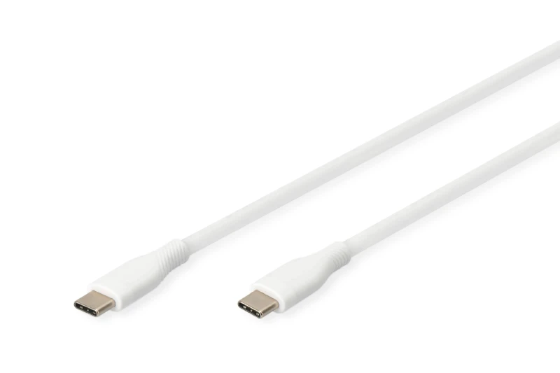 Image of Digitus AK-300341-010-W USB-C cable USB 2.0 White 1m Matt Shielded... AK-300341-010-W