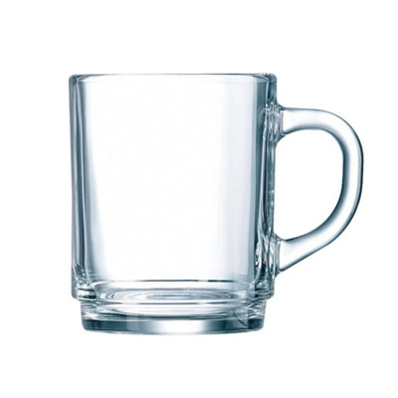 Image of Luminarc Mug Tempered Glass Clear Stackable Retro Dishwasher Safe Coffee 230Ml