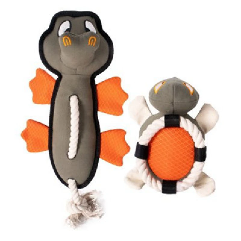 Image of Ministry Of Pets Riverside Tough Canvas Toys Squeaker (Pack Of 4)