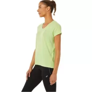 Image of Asics Womens V Neck SS Running Top - Green