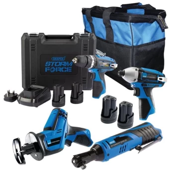 Image of Draper Storm Force &amp;#174; 10.8V DRILL 4 Pack + 4 Batt.