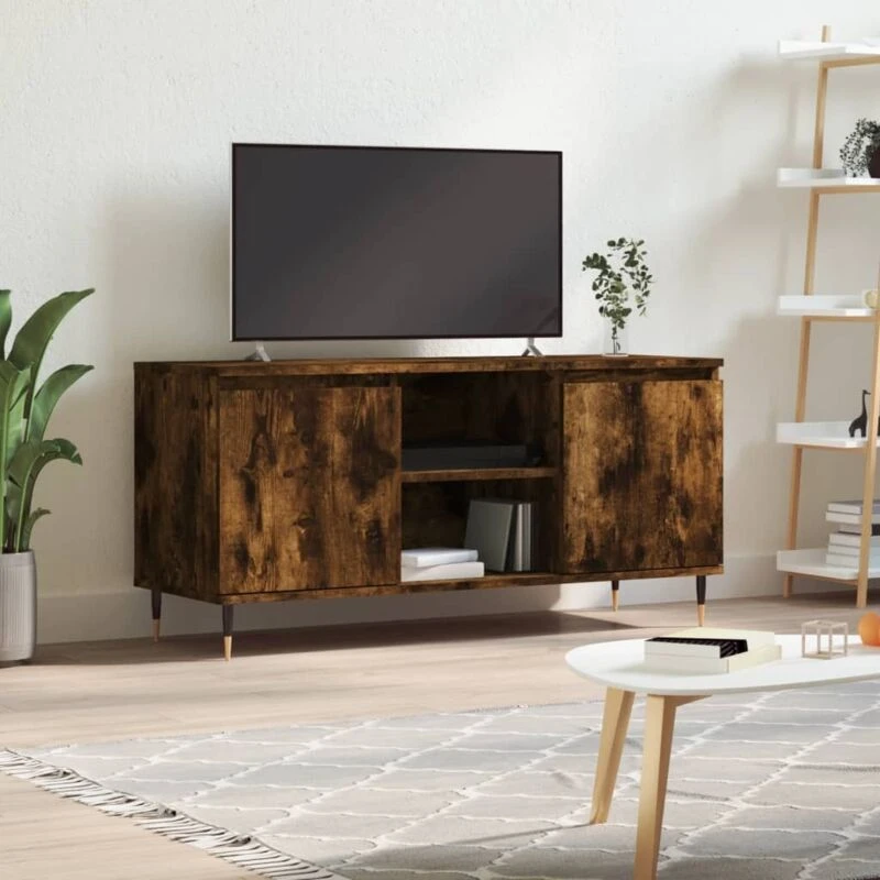 Image of VIDAXL TV Cabinet Smoked Oak 104x35x50cm Engineered Wood Vidaxl 8720845906603