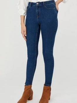 Image of Monsoon Iris Skinny Cotton Short Length Jeans - Blue
