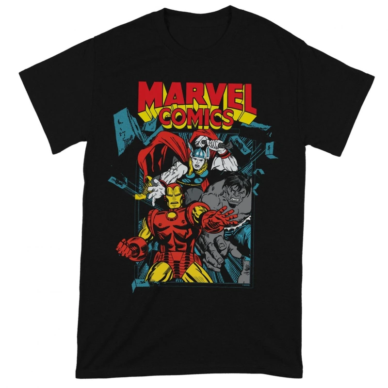 Image of Marvel Comics Marvel Comics Men T-Shirt in Black Size: Small Black S Male 5059958518940