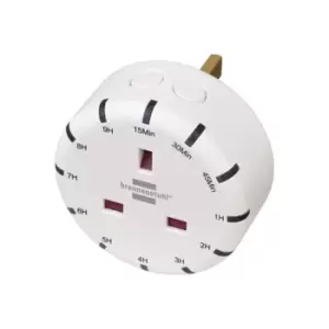 Image of Electronic Countdown Timer 13A Mains Plug In Digital Timer Switch Socket Plug - Brennenstuhl