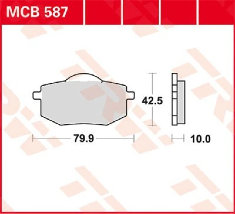 Image of TRW Lucas Brake pad MCB587