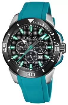 Image of Festina F20642/3 Chrono Bike 2022 Black Dial / Turquoise Watch
