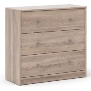 Image of May Chest of 3 Drawers in Truffle Oak - Truffle Oak