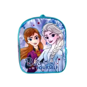 Image of Frozen Childrens/Kids Believe In Yourself Backpack (One Size) (Blue/Purple)