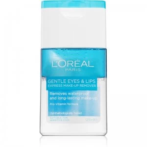 Image of LOreal Paris Gentle Eye and Lip Makeup Remover for Sensitive Skin 125ml