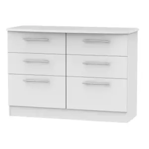 Image of Siena Grey Matt 6 Drawer Midi Chest