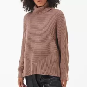Image of Barbour International Womens Boulevard Cotton Turtleneck Jumper - UK 14