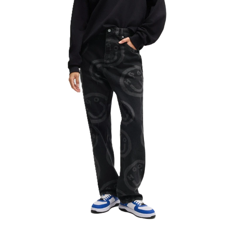 Image of Boss Mens Nate Slim Fit Jeans Black male 30W R