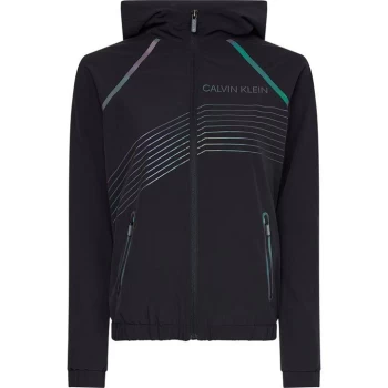 Image of Calvin Klein Performance Reflective Wind Jacket - Black/Ref Black