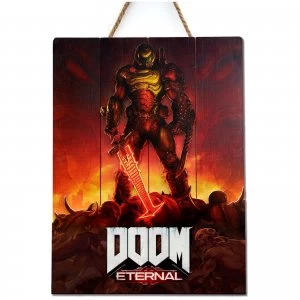 Image of Doctor Collector DOOM Eternal Wood Art - Limited Edition