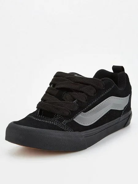 Image of Vans Black knu skool Youth trainers Black UK 3