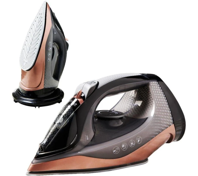 Image of QUEST 34149 Cordless Steam Iron - Grey & gold, Gold,White,Silver/Grey,Blue 5025301341497