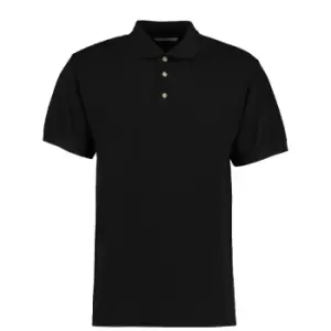 Image of Kustom Kit Workwear Mens Short Sleeve Polo Shirt (S) (Black)