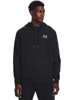 Image of Under Armour Training Essential Fleece&reg; Hoodie - Black/White, Size S, Men